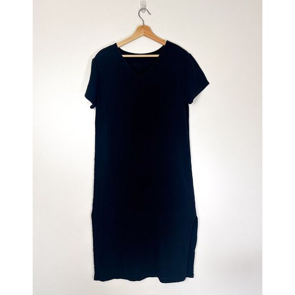 Jenni Kayne Cypress Caftan Midi Dress Black Size Small 100% Cotton Gauzy - Picture 3 of 10